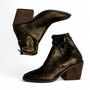 Band of Gypsies Metallic Bronze Ankle Boots (Size 7.5)